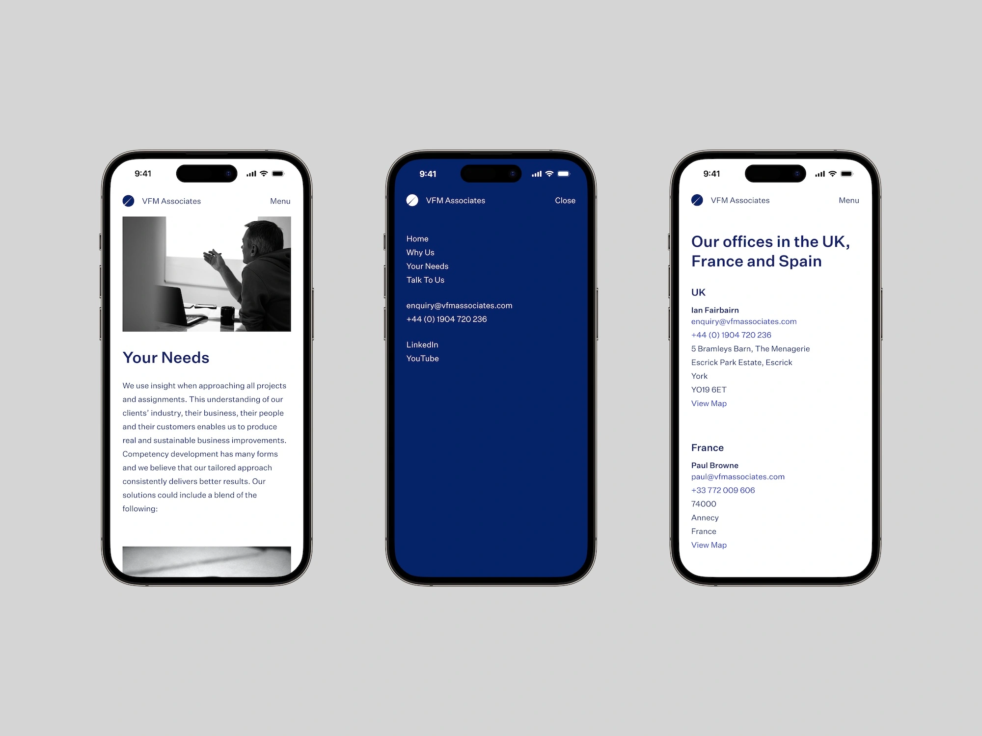 VFM Associates Website alt text